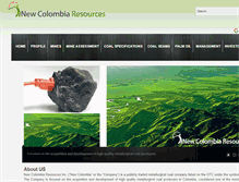 Tablet Screenshot of newcolombiaresources.com